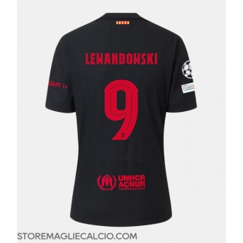 Barcelona Robert Lewandowski #9 Maglia Gara Trasferta Repliche 2024-25
